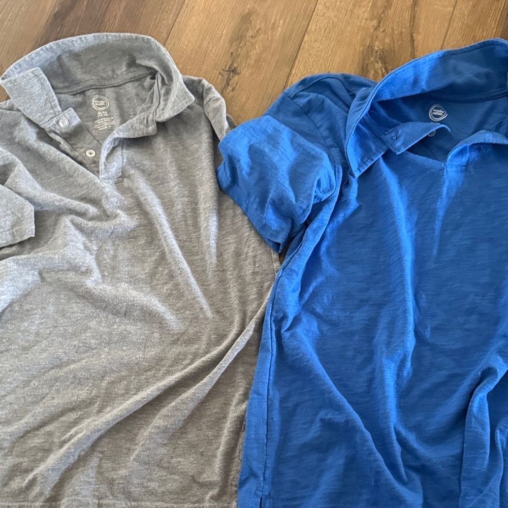 Wonder Nation Gray and Blue Kids Polo Shirts